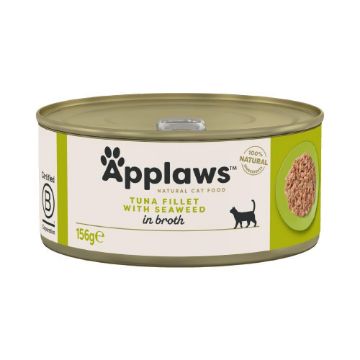 Picture of Applaws Cat Can Tuna Fillet & Seaweed in Broth 156g x 24