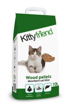 Picture of Kittyfriend Wood Pellets Cat Litter 10 Litre