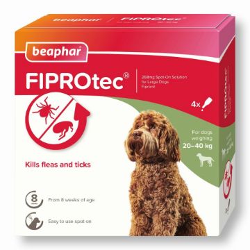 Picture of Beaphar FIPROtec Large Dog Flea Drops 4 Tube x 1