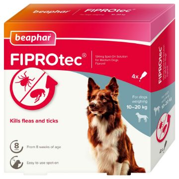 Picture of Beaphar FIPROtec Medium Dog Flea Drops 4 Tube x 1
