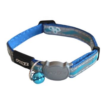 Picture of ROGZ Nightcat Cat Collar Blue Floral x 1