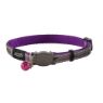 Picture of ROGZ Nightcat Cat Collar Budgies Purple/Silver x 1