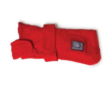 Picture of Danish Design Towelling Dog Robe 40cm Red x 1