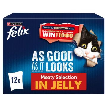 Picture of Felix AGAIL Cat Pouch Meat Selection in Jelly 85g x 12-Pack x 4