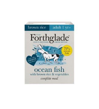Picture of Forthglade Complete Adult Dog Tray Ocean Fish with Brown Rice & Veg 395g x 18