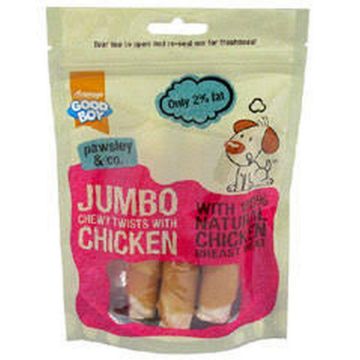 Picture of Good Boy Dog Treats Jumbo Chewy Twists with Chicken 100g x 12