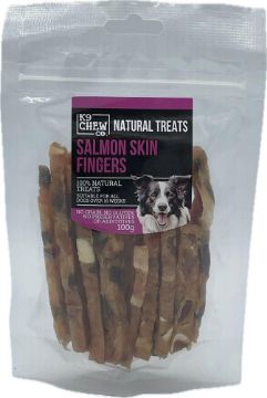 Picture of K9 Chew Co. Salmon Skin Fingers 100g x 1