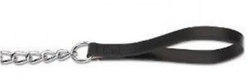 Picture of Ancol Leather Chain Lead 75kg X-Heavy 20" Black x 1