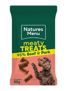 Picture of Natures Menu Dog Treat Beef & Pork 50g x 12
