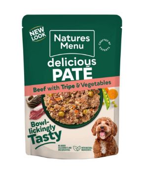 Picture of Natures Menu Adult Dog Pouch Beef & Tripe 300g x 8