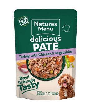 Picture of Natures Menu Adult Dog Pouch Turkey & Chicken 300g x 8