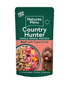 Picture of Natures Menu Country Hunter Dog Pouch Beef 150g 6pk x 3