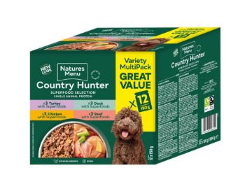 Picture of Natures Menu Country Hunter Dog Pouch Superfood Selection 150g 12pk x 3