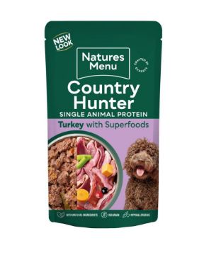 Picture of Natures Menu Country Hunter Dog Pouch Turkey 150g 6pk x 3