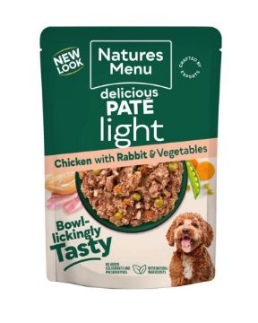 Picture of Natures Menu Adult Dog Pouch LIGHT - Chicken, Rabbit & Veg 300g x 8