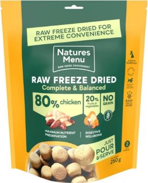 Picture of Natures Menu Raw Freeze Dried Complete & Balanced Chicken 250g x 1