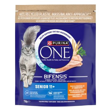 Picture of Purina One Cat Senior 11+ Chicken & Whole Grains 750g x 1