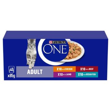 Picture of Purina One Cat Pouch Mixed Selection in Gravy 85g x 40