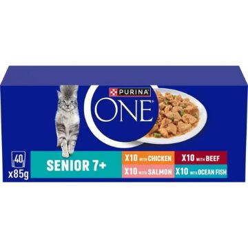Picture of Purina One Cat Pouch Senior 7+ 85g x 40