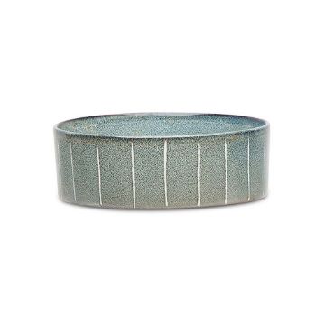 Picture of Scruffs Reactive Glaze Food Bowl 13cm Pinstripe Grey x 1