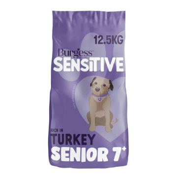 Picture of Burgess Sensitive Senior 7+ Dog Turkey 12.5kg