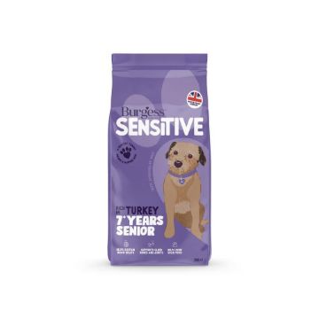 Picture of Burgess Sensitive Senior 7+ Dog Turkey 2kg 