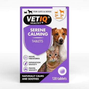 Picture of VETIQ Serene Calming Tablets - for Cats & Dogs 120 Tab x 1