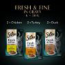 Picture of Sheba Pouch Fresh & Fine Chicken, Turkey & Duck in Gravy 50g 6pk x 8