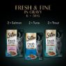 Picture of Sheba Pouch Fresh & Fine Fish (Salmon, Tuna & Trout) in Gravy 50g 6pk x 8