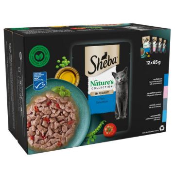 Picture of Sheba Pouch Natures Collection Fish Gravy 85g 12-Pack x 4