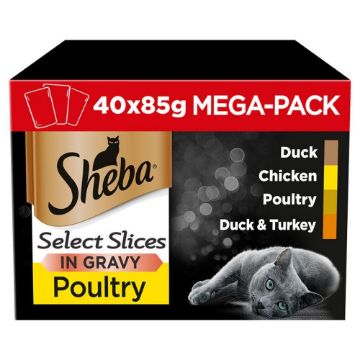 Picture of Sheba Pouch Select Slices Poultry in Gravy MEGA PACK 85g 40pk 