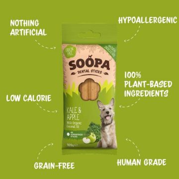 Picture of Soopa Dental Sticks Kale & Apple 4-Stick 100g x 1