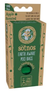 Picture of Sotnos Earth Aware Poo Bags 80 Bags (4 x 20 Bag Rolls) x 1