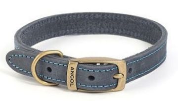 Picture of Ancol Timberwolf Leather Collar Blue 18" x 1