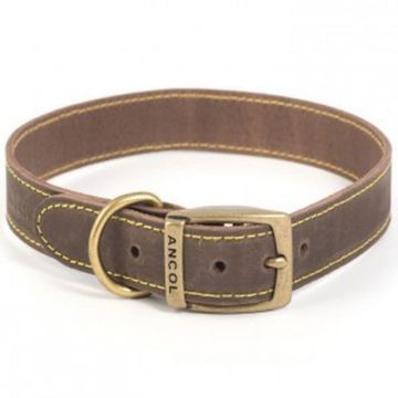 Picture of Ancol Timberwolf Leather Collar Sable 18" x 1