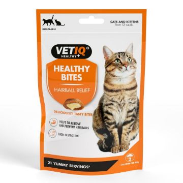 Picture of VETIQ Healthy Bites Hairball Relief for Cats & Kittens 65g x 8
