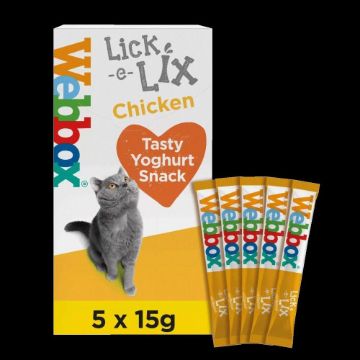 Picture of Webbox Cat Lick-e-Licks Chicken 5pk x 10