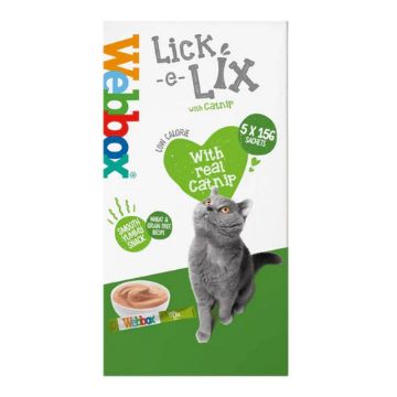Picture of Webbox Cat Lick-e-Licks Chicken & Catnip 5pk x 17