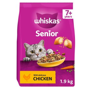 Picture of Whiskas 7+ Senior Cat Complete Chicken 1.9kg
