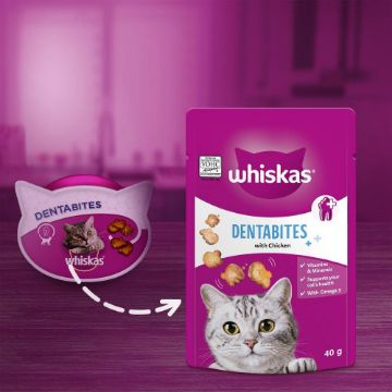 Picture of Whiskas Dentabites Chicken 40g x 6