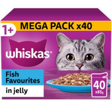 Picture of Whiskas Pouch 1+ Fish Favourites in Jelly 85g MEGA 40 Pack