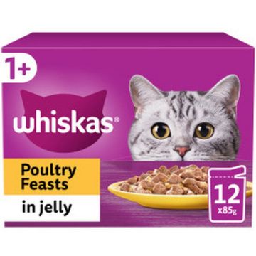 Picture of Whiskas Pouch 1+ Poultry Feasts Jelly 85g 12-Pack x 4