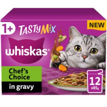 Picture of Whiskas Pouch 1+ Tasty Mix Chefs Choice Gravy 85g 12-Pack x 4
