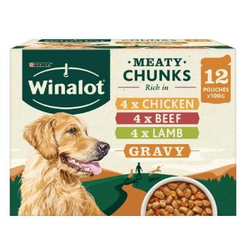 Picture of Winalot Pouch Meaty Chunks in Gravy 100g 12pk x 4