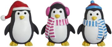 Picture of 2026 Good Boy Christmas Squeaky Penguins 12cm x 12