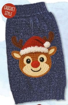 Picture of 2026 Dog Life Christmas Cuddly Rudolf Jumper Large x 1