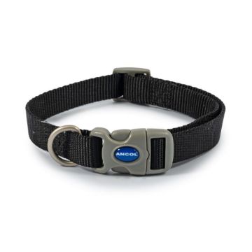 Picture of Ancol Viva Nylon Quick-Fit Collar 30-50cm M Size 2-5 Black x 1