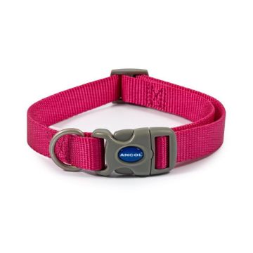Picture of Ancol Viva Nylon Quick-Fit Collar 30-50cm M Size 2-5 Pink x 1