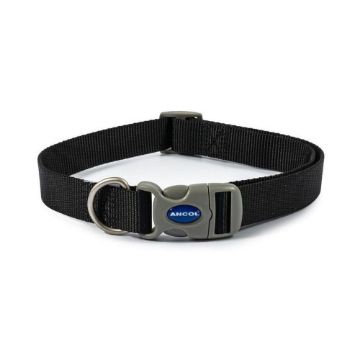 Picture of Ancol Viva Nylon Quick-Fit Collar 45-70cm L Size 5-9 Black x 1