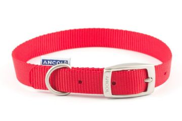 Picture of Ancol Viva Nylon Buckle Collar 35-43cm Size 4 Red x 1